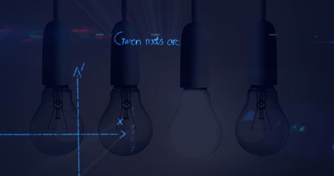 Innovative Concepts with Light Bulbs and Mathematical Formulas - Download Free Stock Images Pikwizard.com