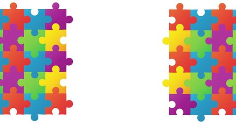 Colored Jigsaw Puzzle Pieces Symbolizing Unity and Diversity - Download Free Stock Images Pikwizard.com