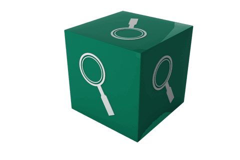 digital cube with magnifying glass icon on transparent background - Download Free Stock Videos Pikwizard.com