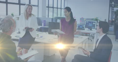 Diverse Business Team Collaboration with Modern Technology