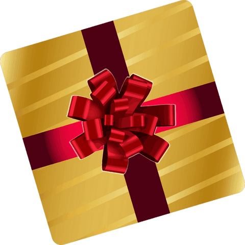 Luxurious gift box with red satin bow on transparent background