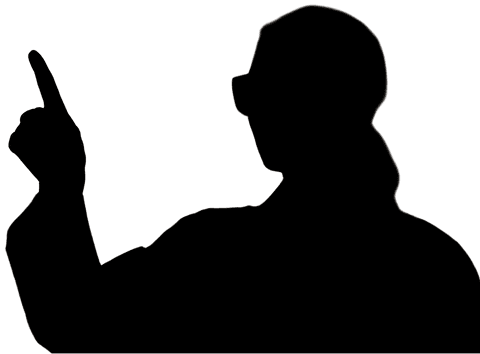 transparent silhouette of businesswoman pointing up - Download Free Stock Videos Pikwizard.com
