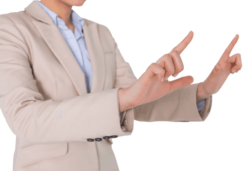 asian businesswoman pointing in virtual interface on transparent - Download Free Stock Videos Pikwizard.com