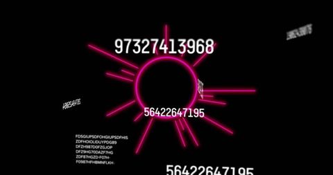 Digital data processing with neon light effects