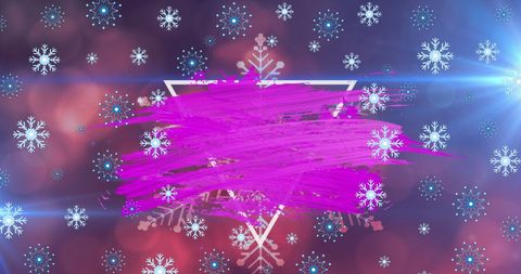 Festive Abstract Holiday Pattern with Snowflakes and Triangle Design