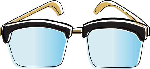 Colorful glasses icon on transparent background for lifestyle design