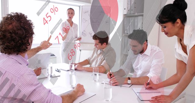 Team Brainstorming in Modern Office with Statistical Projections - Download Free Stock Images Pikwizard.com