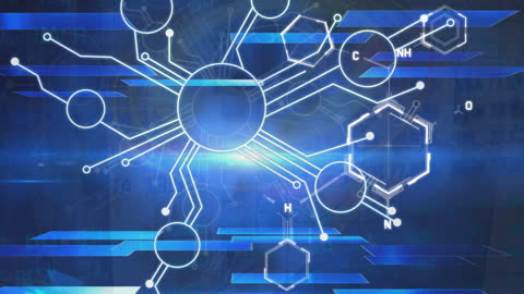 Futuristic Digital Network with Molecular Connections
