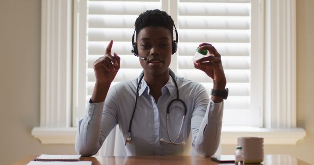 Telemedicine Doctor Explaining Medication To Patient - Download Free Stock Images Pikwizard.com