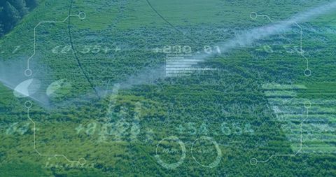 Precision farming with automated irrigation technology on farmland