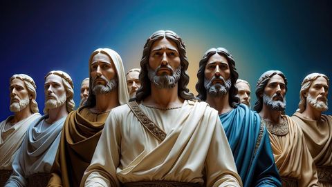 Ai-generated sculptures of jesus's disciples