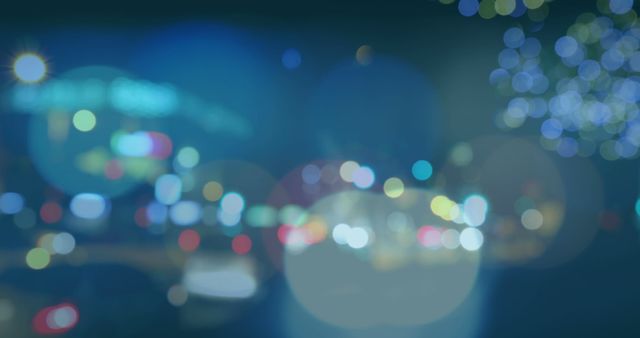 Colorful Blurred City Lights with Traffic at Night - Download Free Stock Images Pikwizard.com