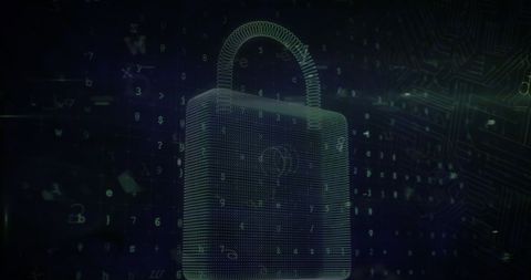 Digital Security Lock with Data and Circuit Connections - Download Free Stock Images Pikwizard.com