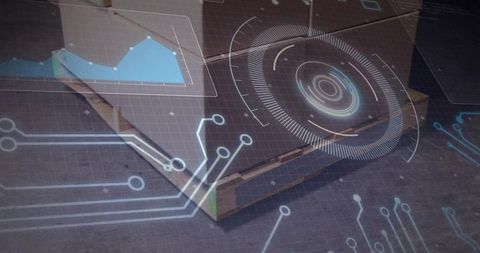 Augmented reality demonstration with holographic interface on pizza box