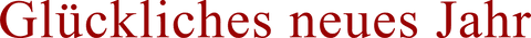 German Happy New Year Text on Transparent Background