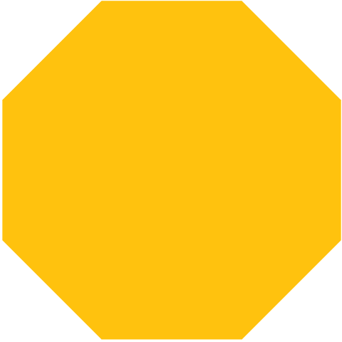 big yellow octagon on transparent background design mockup - Download Free Stock Videos Pikwizard.com