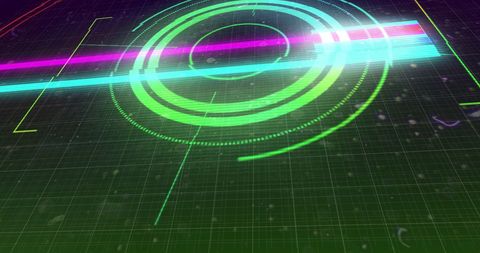 Futuristic Digital Scan with Glowing Circular Interface - Download Free Stock Images Pikwizard.com