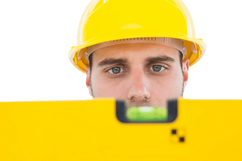 male technician using spirit level on transparent background - Download Free Stock Videos Pikwizard.com