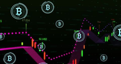 Dynamic Bitcoin Charts Illustrating Cryptocurrency Trends - Download Free Stock Images Pikwizard.com
