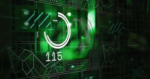 Futuristic Digital Data Streaming on Servers - Download Free Stock Images Pikwizard.com