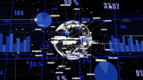 Digital Networking Concept with Global Data