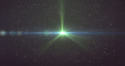 Glowing Green Light Illuminates Starry Night Sky - Download Free Stock Images Pikwizard.com