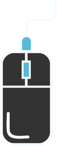 digital illustration of black and blue computer mouse on transparent background - Download Free Stock Videos Pikwizard.com