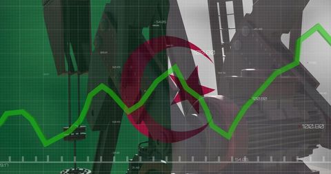 Algeria Financial Data with Oil Industry Background - Download Free Stock Images Pikwizard.com