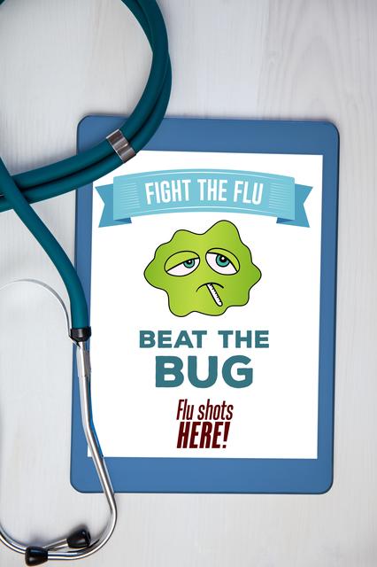 Digital composite of Fight the flu design