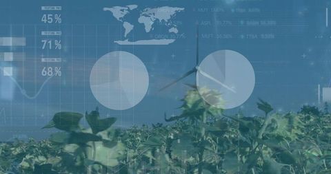 Renewable energy and agriculture technology overlay concept