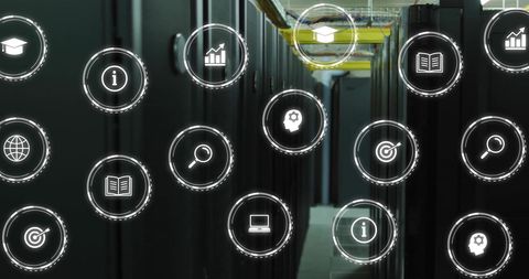 Digital Data Processing over Computer Servers in Business Network - Download Free Stock Images Pikwizard.com