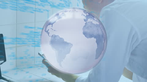 Global Connectivity Virtual Reality User Interface Concept