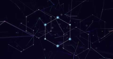 Abstract Network Connections with Glowing Points - Download Free Stock Images Pikwizard.com