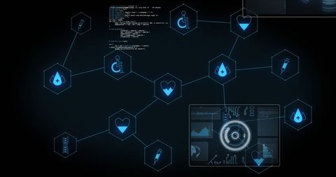 Digital Interface with Medical Icons Network