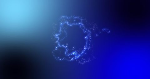Abstract glowing electric energy on blue background