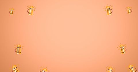 Craft Beer Background with Mug Illustrations and Copy Space