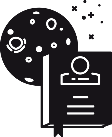 Transparent Illustration Knowledge Book and Moon Vector - Download Free Stock Videos Pikwizard.com