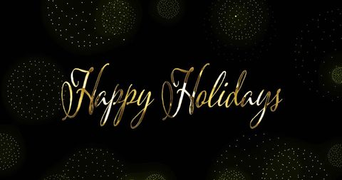 Happy Holidays Text with Festive Light Effects