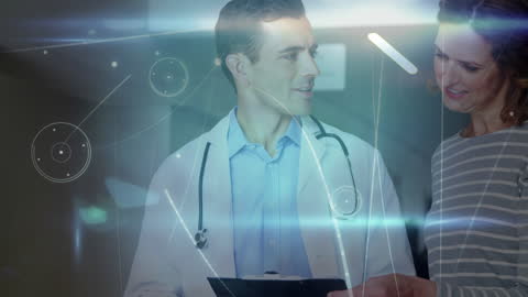 Medical Professional Analyzing Data on Digital Interface