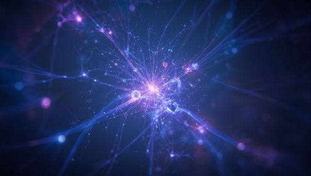 Futuristic Neural Network Visualization in Digital Space