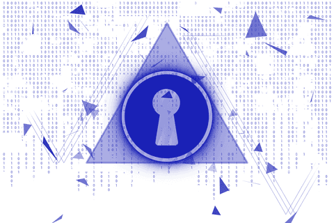 transparent keyhole in triangle with binary data for digital security - Download Free Stock Videos Pikwizard.com