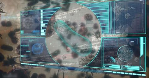 Innovative Digital Interface Exploring Covid-19 Cells - Download Free Stock Images Pikwizard.com