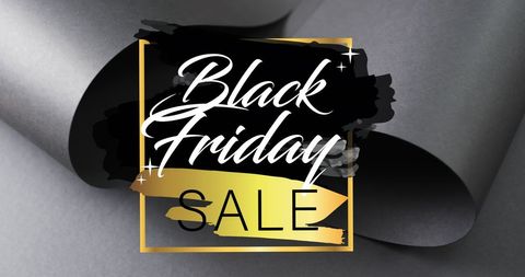 black friday sale promotion on textured black background - Download Free Stock Images Pikwizard.com