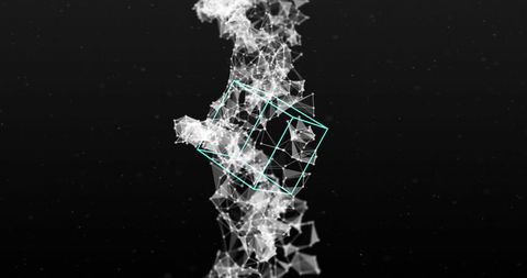 Abstract Digital Representation of DNA Strand with Geometric Elements - Download Free Stock Images Pikwizard.com