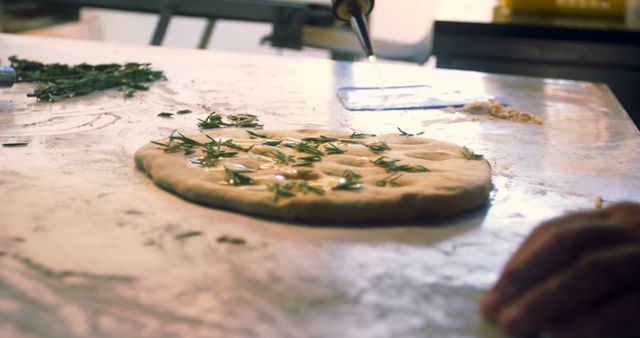 Preparing Artisan Bread Dough with Fresh Herbs - Download Free Stock Images Pikwizard.com