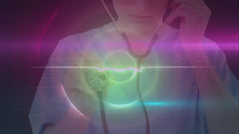 Innovative Digital Interface with Female Doctor in Healthcare