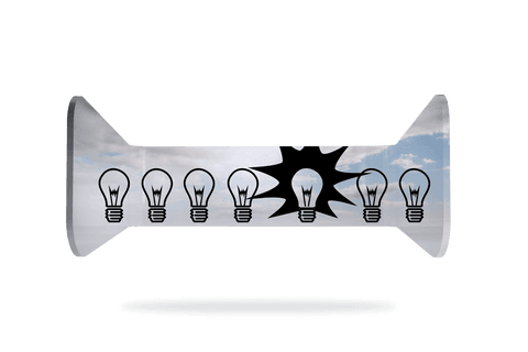 innovative abstract screen with transparent light bulbs against clouds - Download Free Stock Videos Pikwizard.com