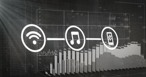 Technology Dashboard Illustrating Connectivity and Digital Innovation
