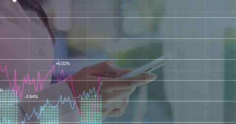 Data Visualization Overlay on Smartphone User - Download Free Stock Images Pikwizard.com