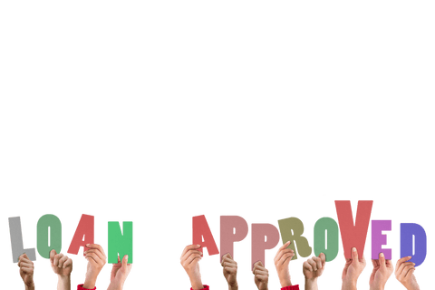 Hands Holding Colorful Loan Approved Letters on Transparent Background - Download Free Stock Videos Pikwizard.com